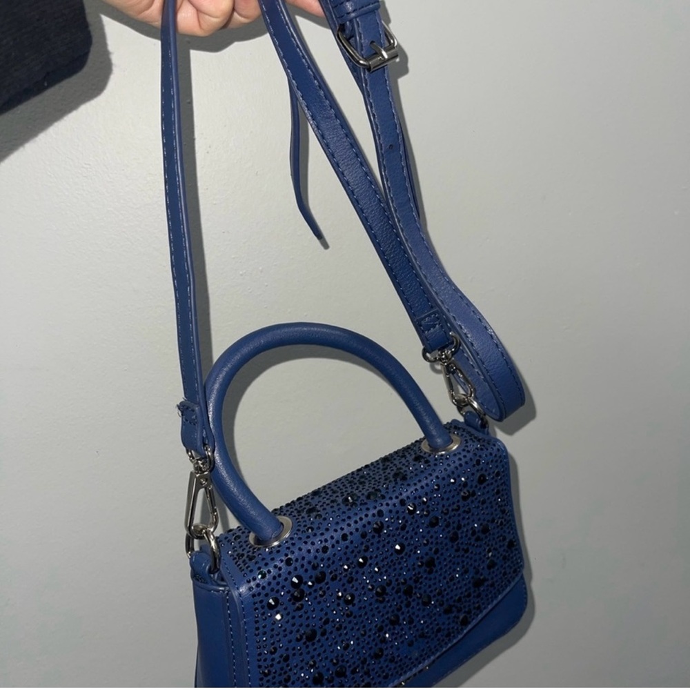 Madden Girl Blue Mini Bag with Studded Details